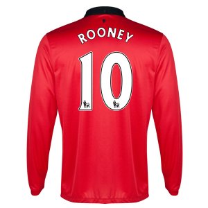 13-14 Manchester United #10 Rooney Home Long Sleeve Jersey Shirt 13-14 Manchester United #10 Rooney Home Long Sleeve Jersey Shirt