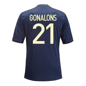 13-14 Olympique Lyonnais #21 Gonalons Away Black Jersey Shirt 13-14 Olympique Lyonnais #21 Gonalons Away Black Jersey Shirt